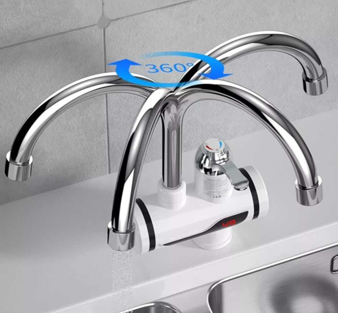 Elektrischer Wasserhahn Mischbatterie Armatur mit Durchlauferhitzer