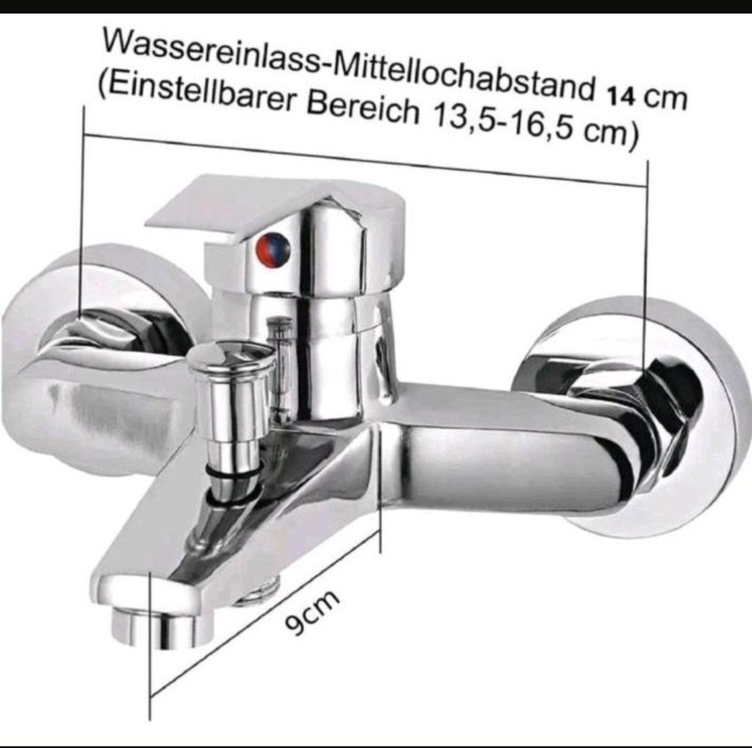 Badewannenarmartur Wannenarmartur Mischbatterie Edelstahl