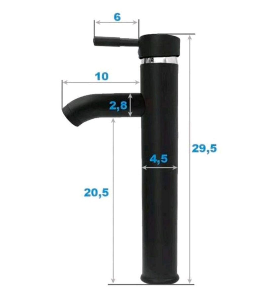 Bad Waschbecken Wasserhahn Schwarz Hoch