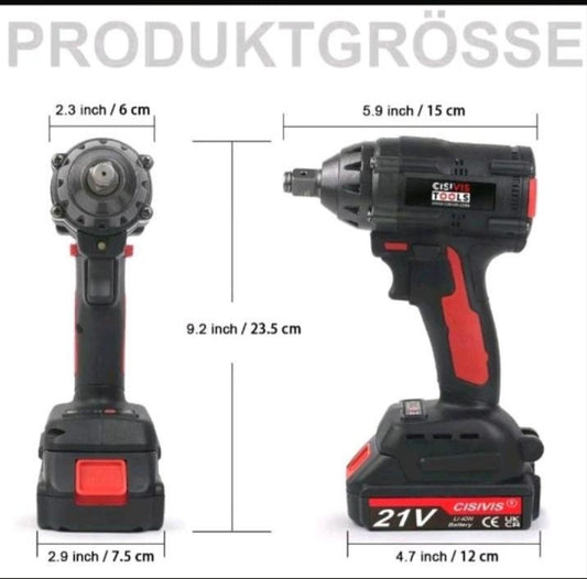 Akku Schlagschrauber mit 2 Akkus und Zubehör