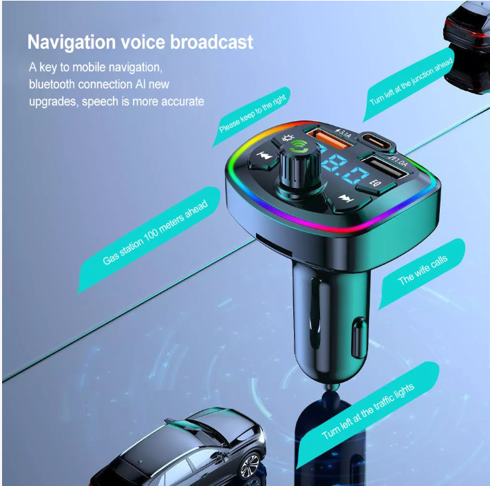 Auto PKW Bluetooth FM Transmitter USB Ladegerät