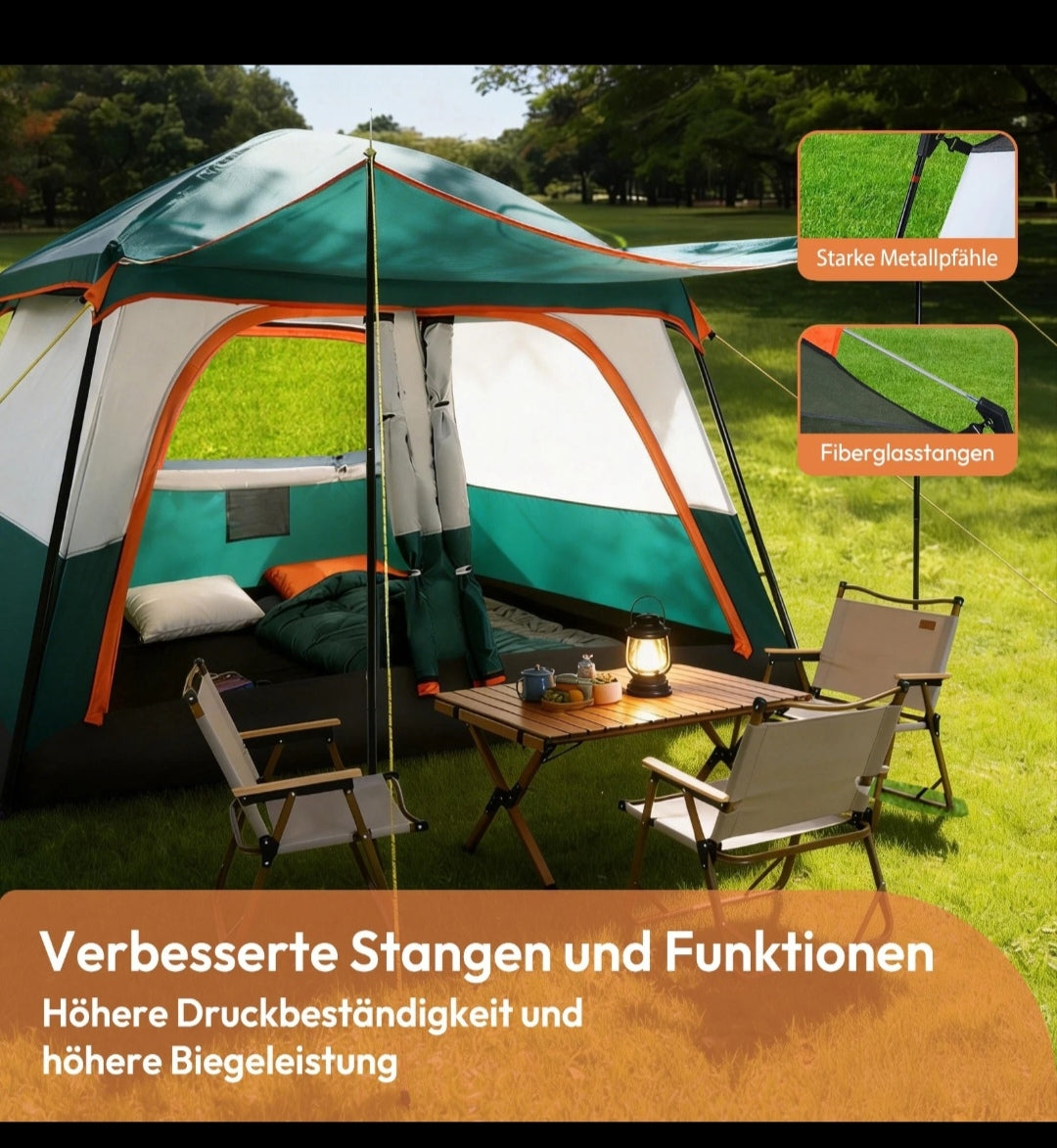 Campingzelt Pop Up Zelt Wurfzelt Wasserfest 4 Personen