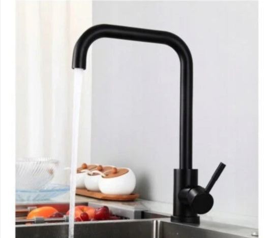 Wasserhahn Küchenarmatur Einhebelmischer Schwarz