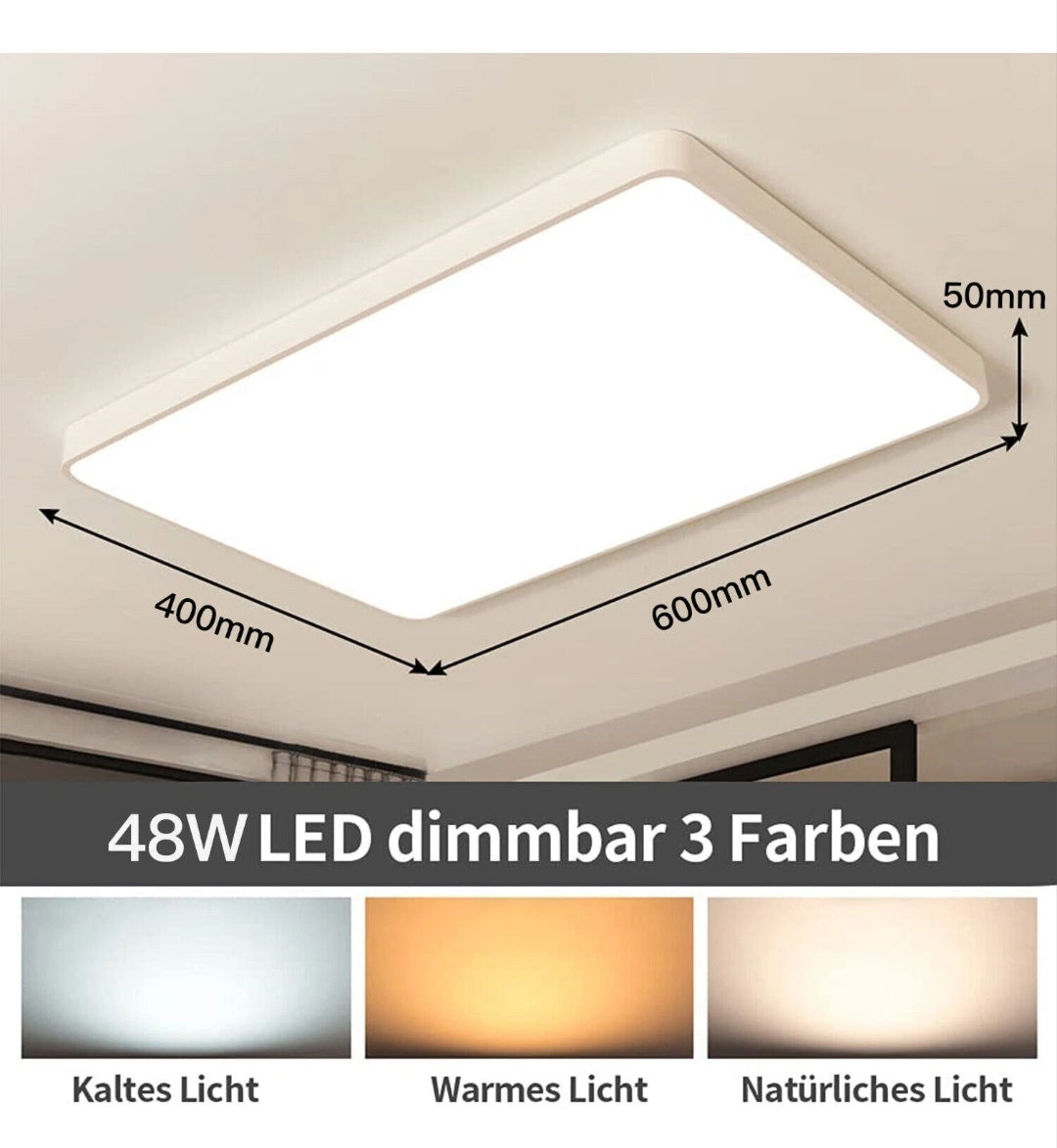 LED Deckenlampe Deckenleuchte Dimmbar Groß Schwarz