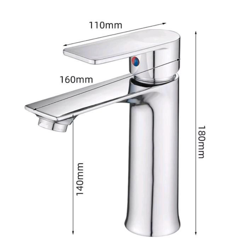 Bad Waschbecken Wasserhahn Mischbatterie Armartur Edelstahl Verchromt