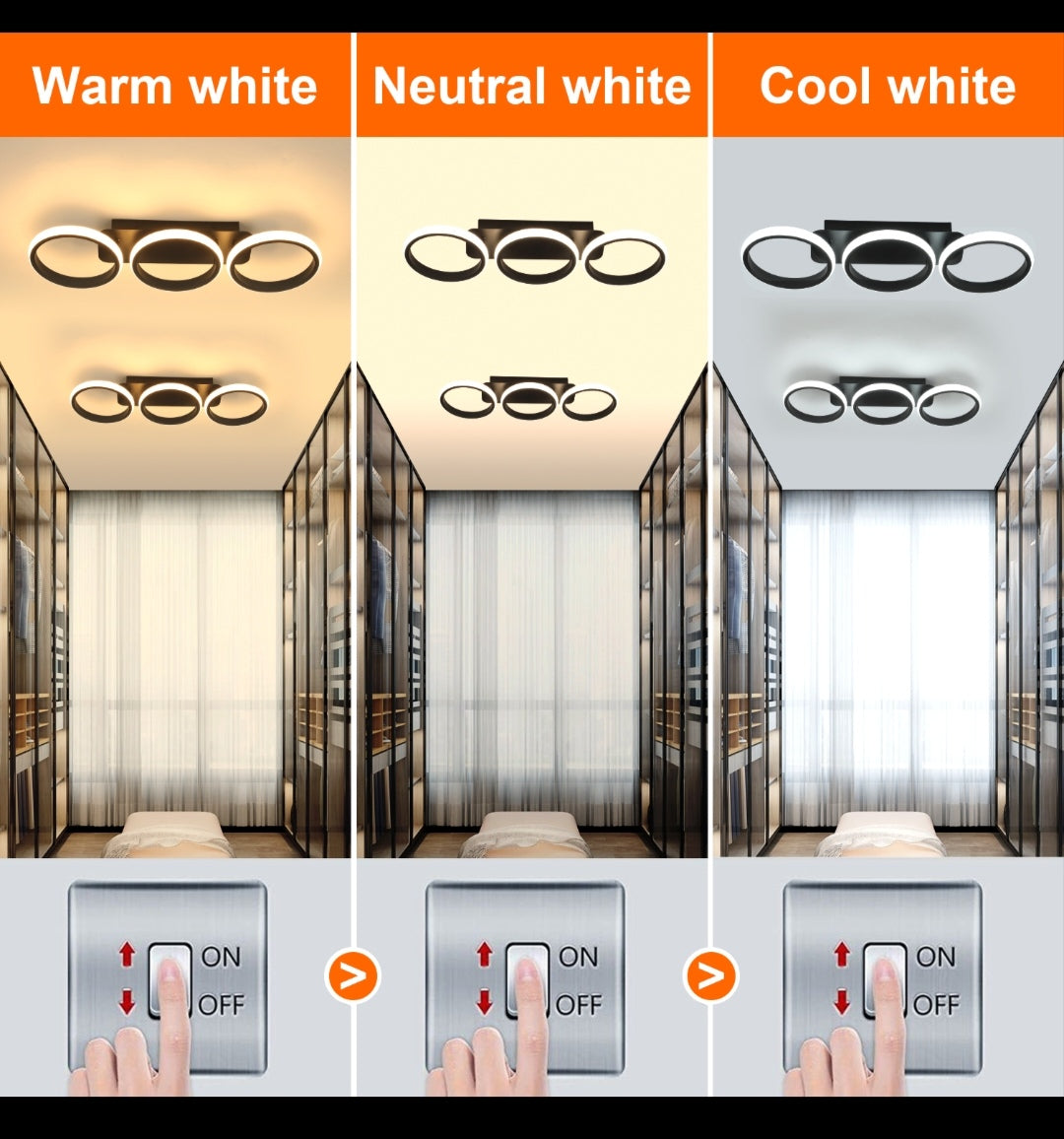 Led Deckenlampe Deckenleuchte 3 Farbig