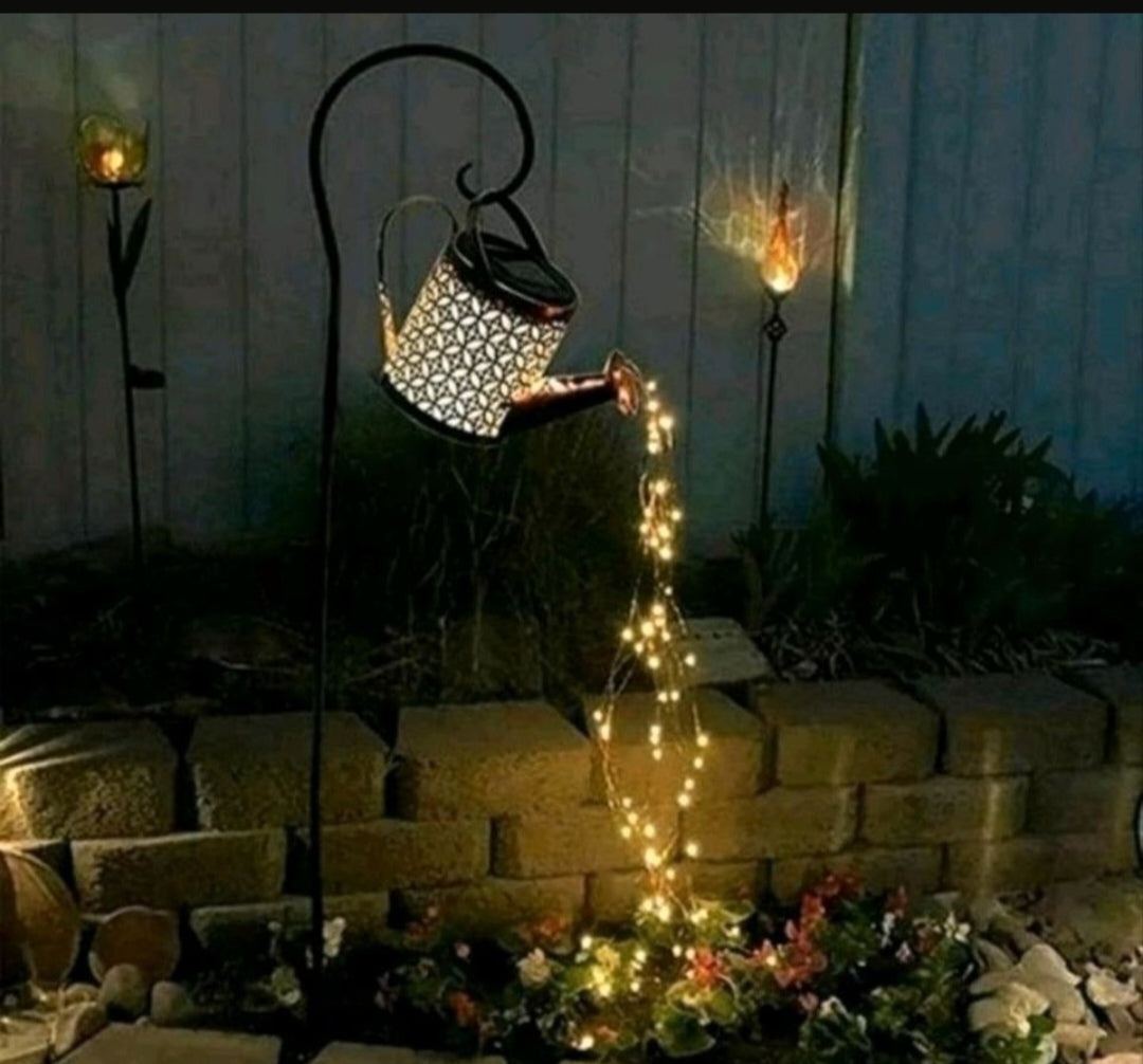 Solar Gießkanne Solarlampe 2 Stück