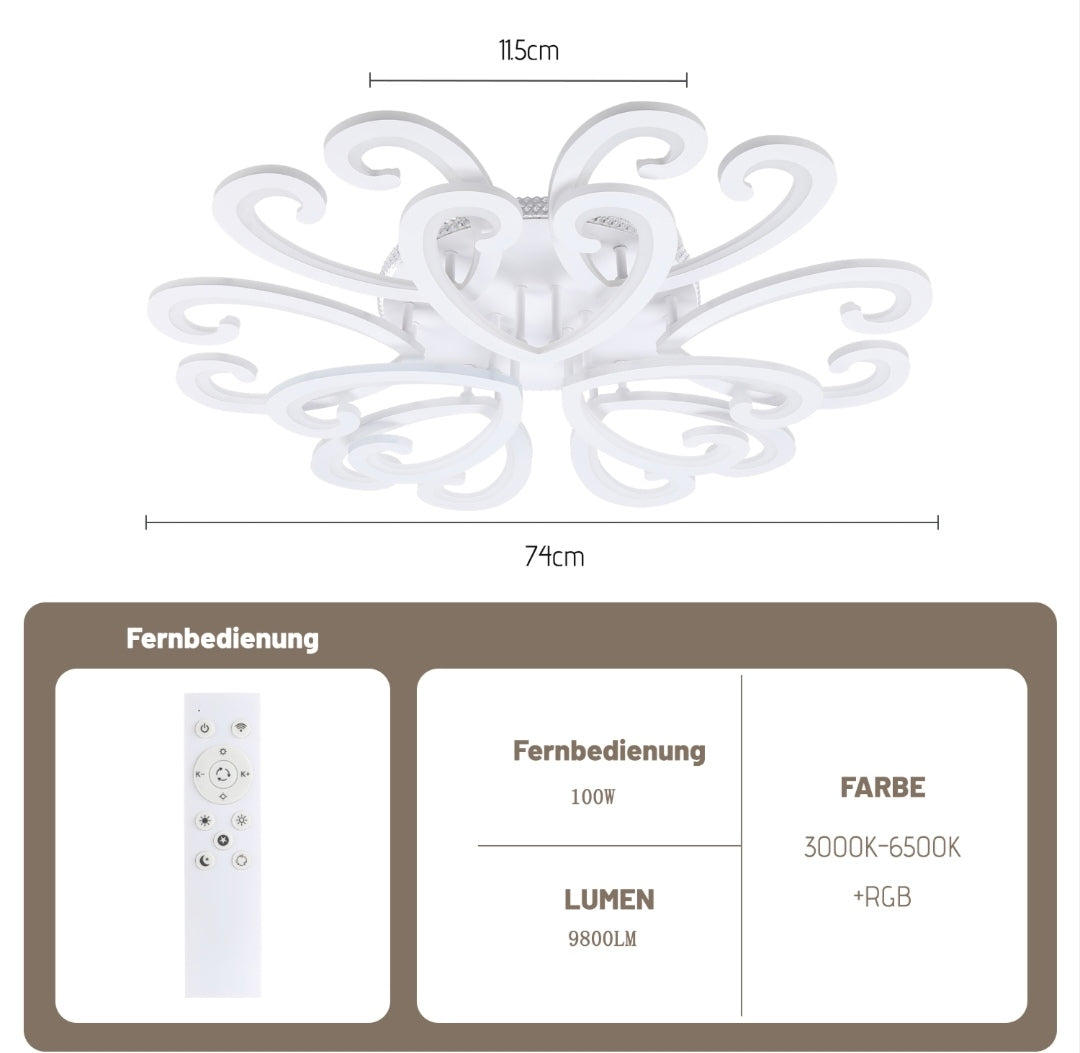 LED Deckenlampe Deckenleuchte Rgb Dimmbar Backlight Groß Modern