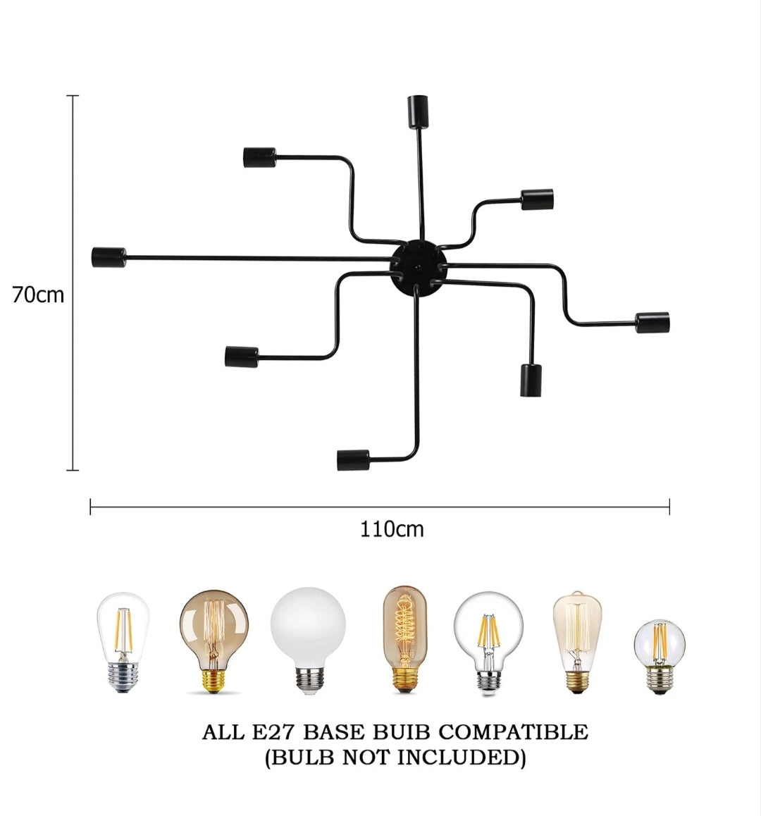 Deckenlampe Deckenleuchte Kronleuchter Retro Industrial Design