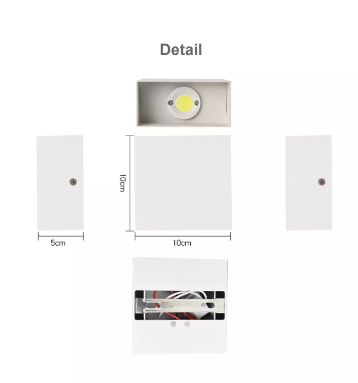 Led Wandleuchten Wandlampen Up Down 2 Stück Schwarz Innenräume