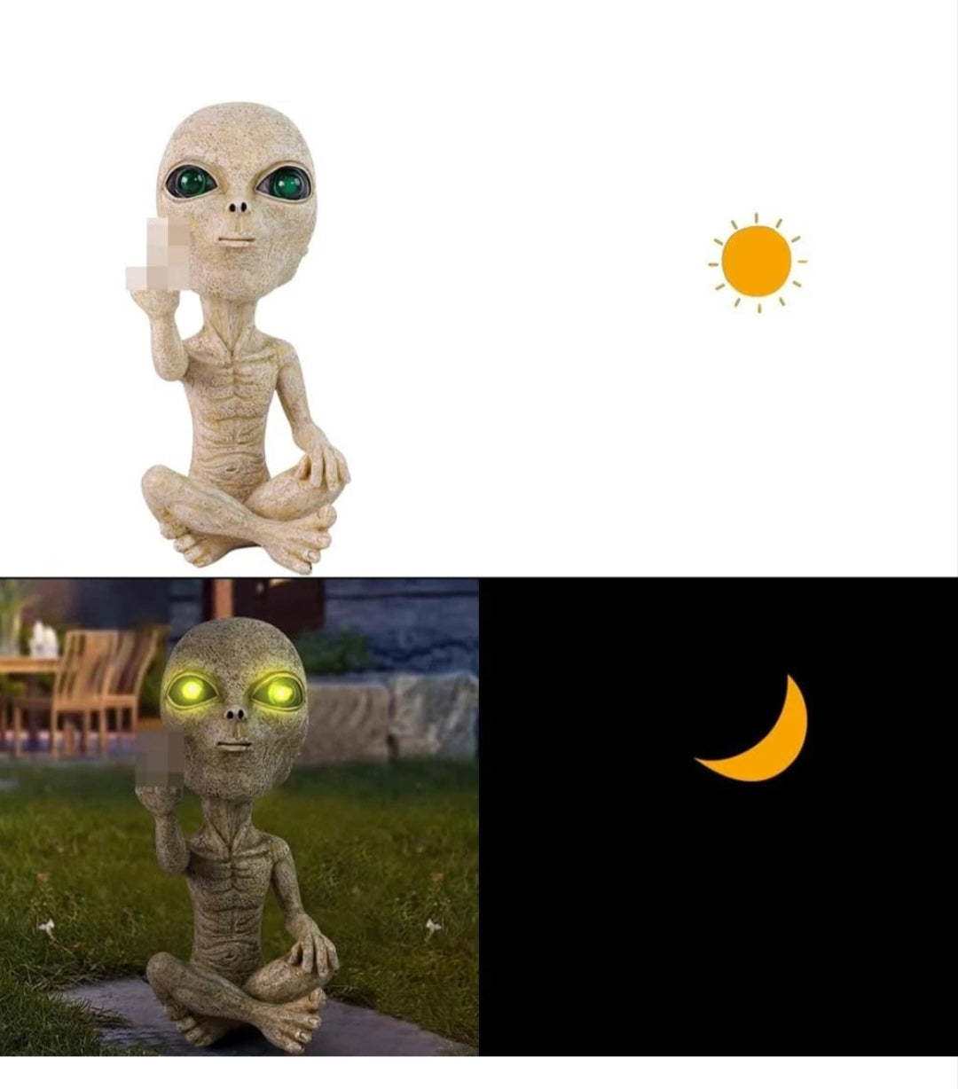 Solar Figur Alien Solarleuchte Solarlampe