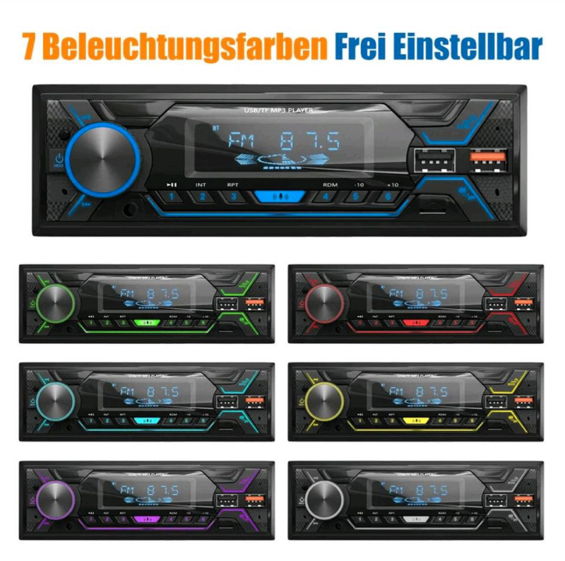 Autoradio Bluetooth Freisprechen USB Aux SD Universal
