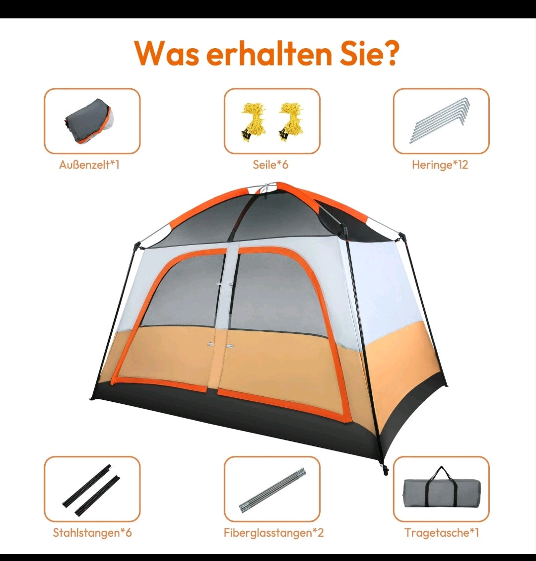 Campingzelt Pop Up Zelt Wurfzelt Familienzelt 4 Personen