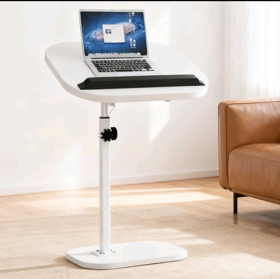 Beistelltisch Couchtisch Laptoptisch Höhenverstellbar Weiß