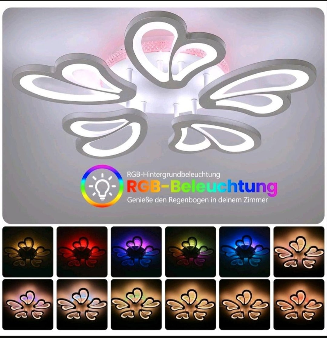 LED Deckenlampe Deckenleuchte Dimmbar Rgb Flower