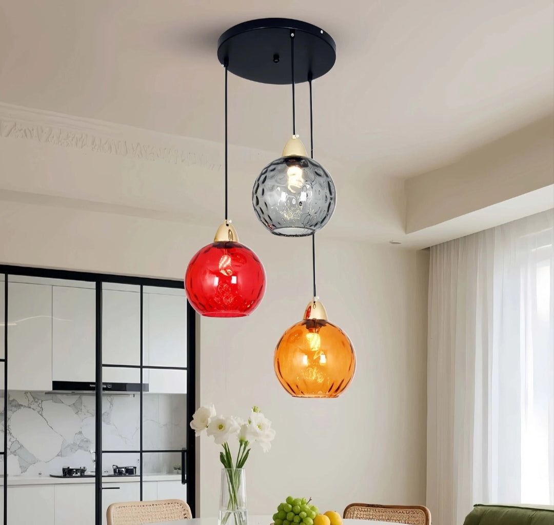 Pendelleuchte Deckenlampe Kronleuchter Glaskugeln