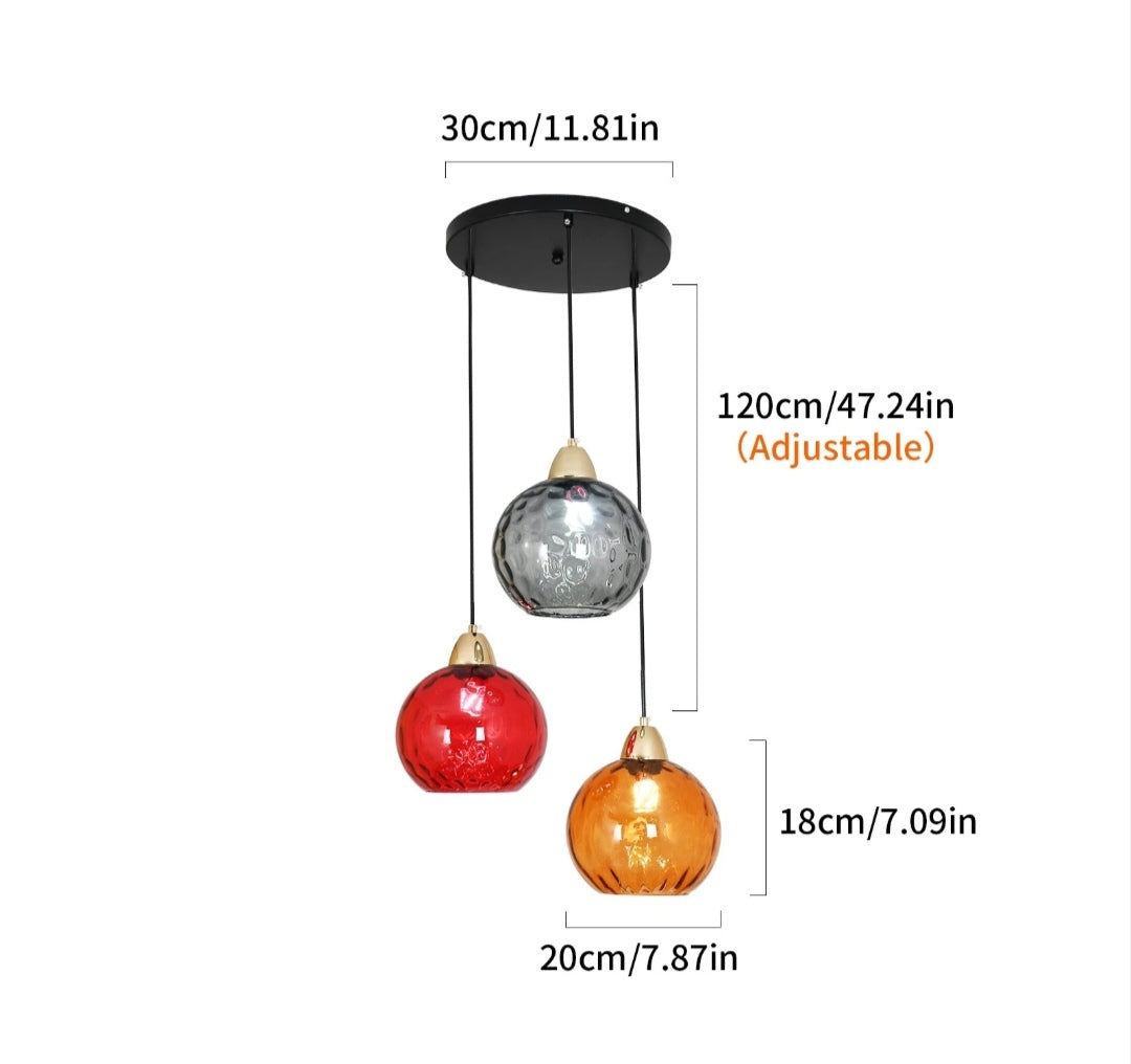 Pendelleuchte Deckenlampe Kronleuchter Glaskugeln