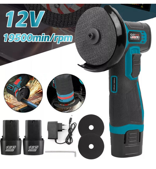 Akku Winkelschleifer Schleifmaschine Flex mit 2 Akkus