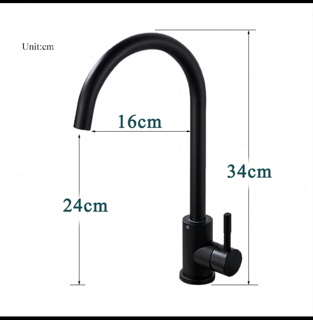 Wasserhahn Küchenarmartur Mischbatterie Schwarz Modern