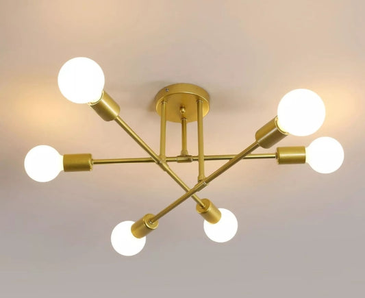 Deckenlampe Deckenleuchte Kronleuchter Gold Design