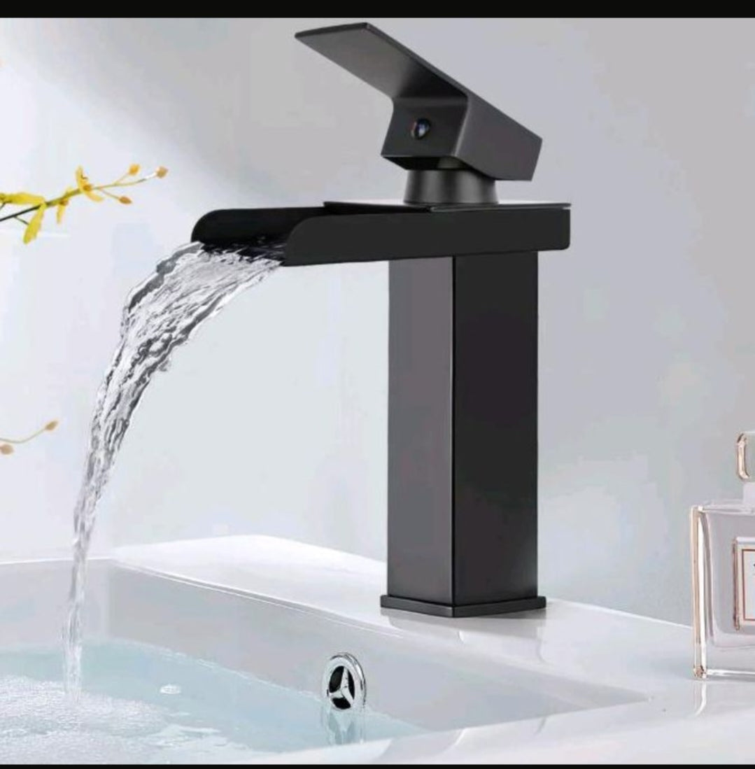 Bad Waschbecken Wasserhahn Armatur Edelstahl Schwarz
