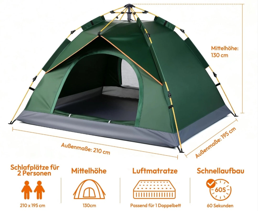 Campingzelt Pop Up Zelt Wurfzelt Wasserfest