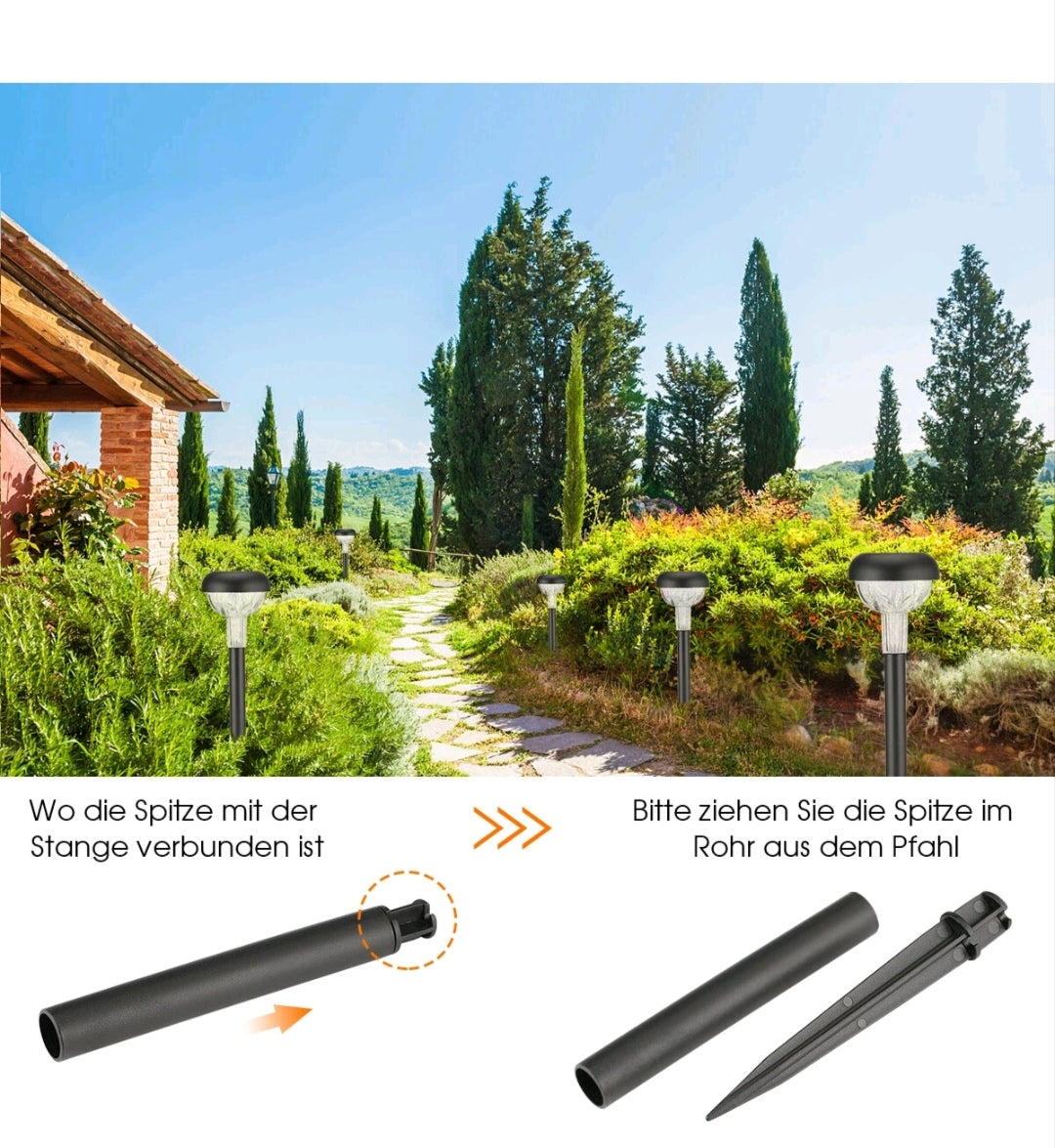 Solarleuchten Solarlampen 6 Stück