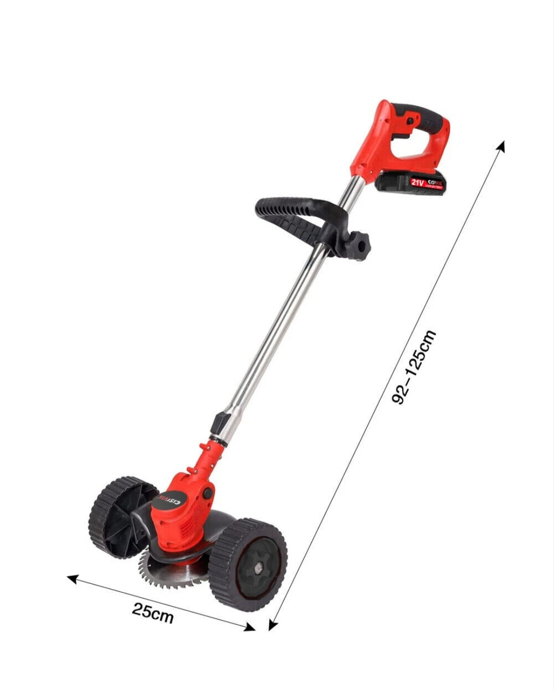 Elektrischer Rasentrimmer Akku Grasschneider mit 2 Akkus