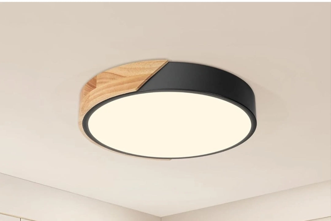 LED Deckenlampe Deckenleuchte Holz Warmweiß