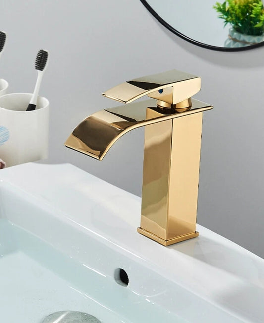 Bad Waschbecken Wasserhahn Armatur Gold Design