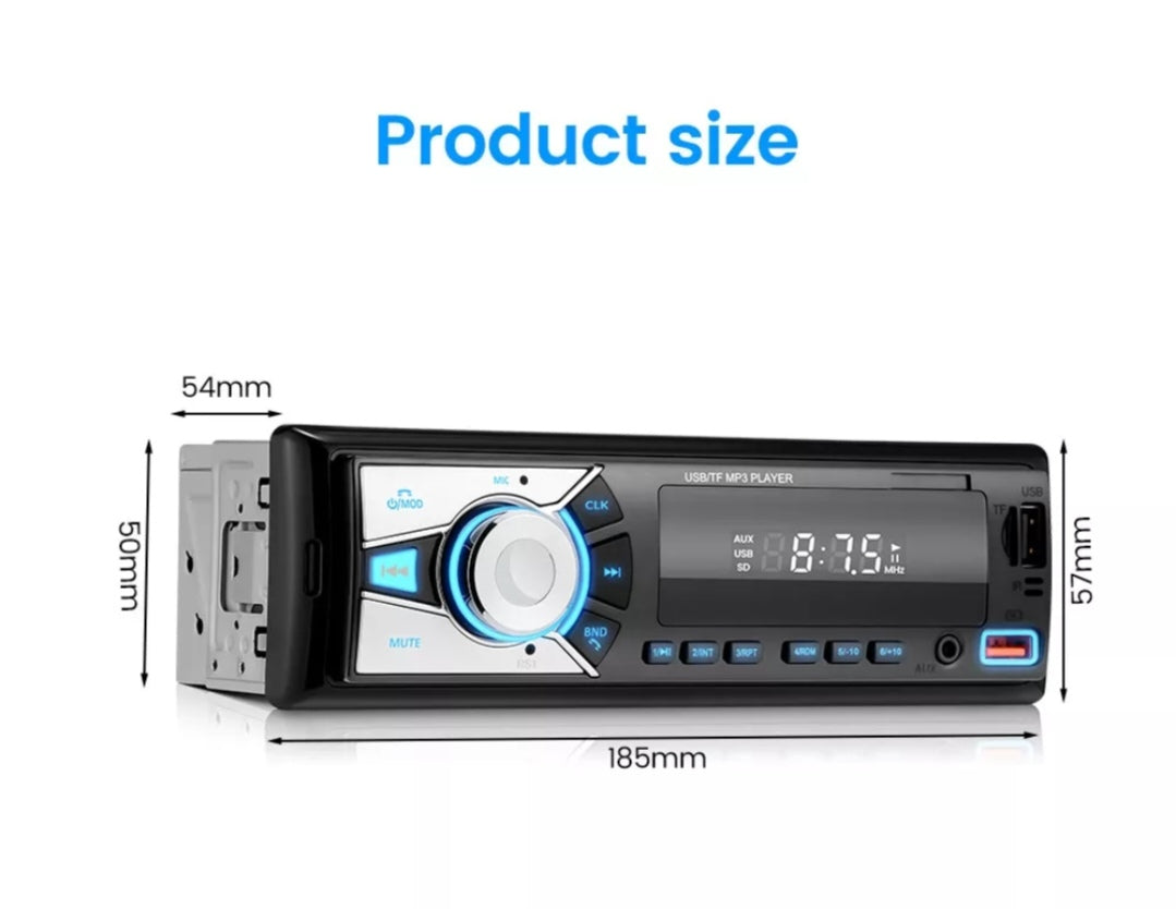 Autoradio Bluetooth Freisprechen Universal Din1 USB Aux SD