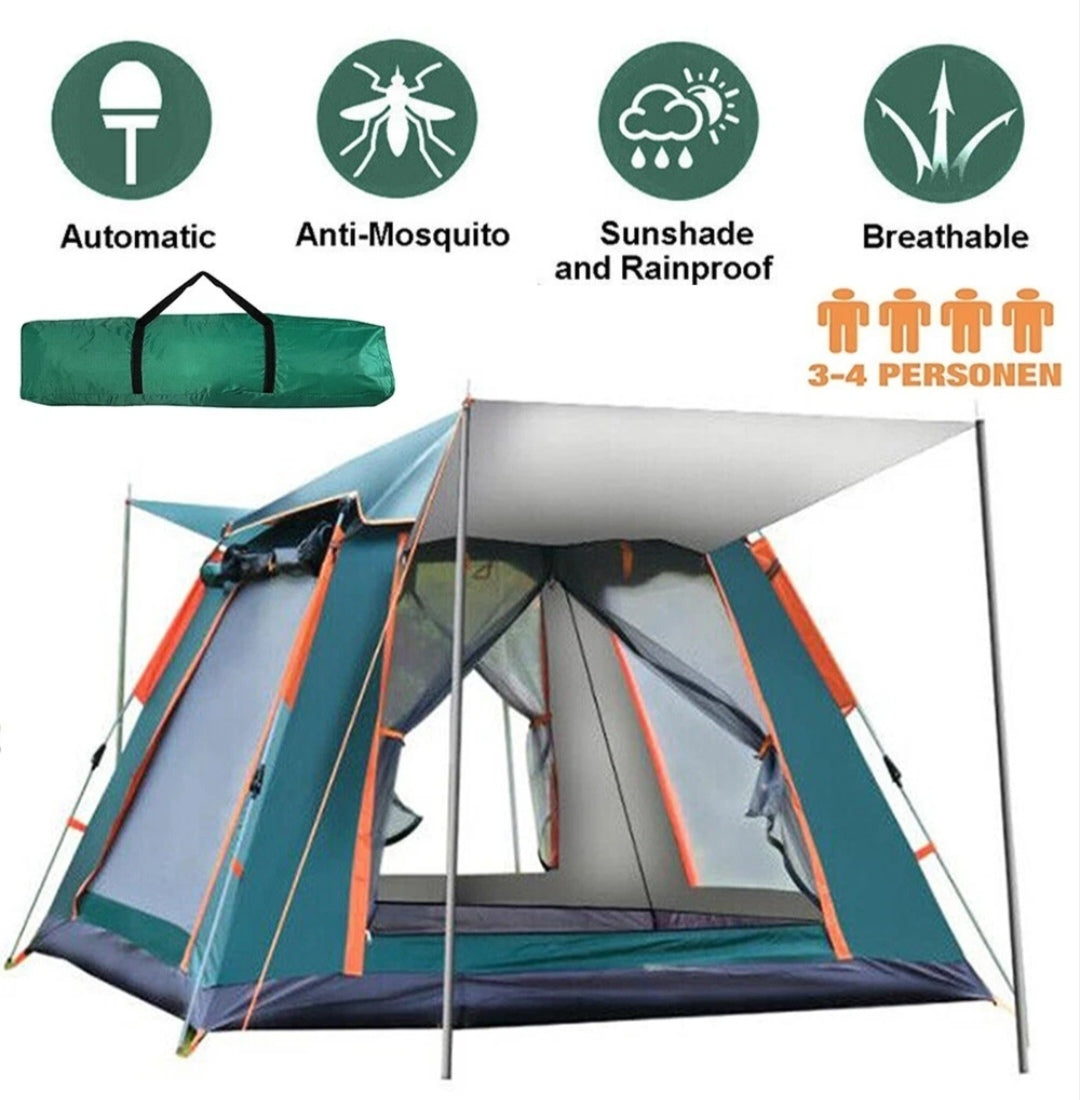 Campingzelt Pop Up Zelt Wurfzelt Wasserfest 3-4 Personen