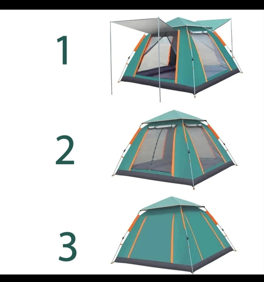 Campingzelt Pop Up Zelt Wurfzelt Wasserfest 3-4 Personen
