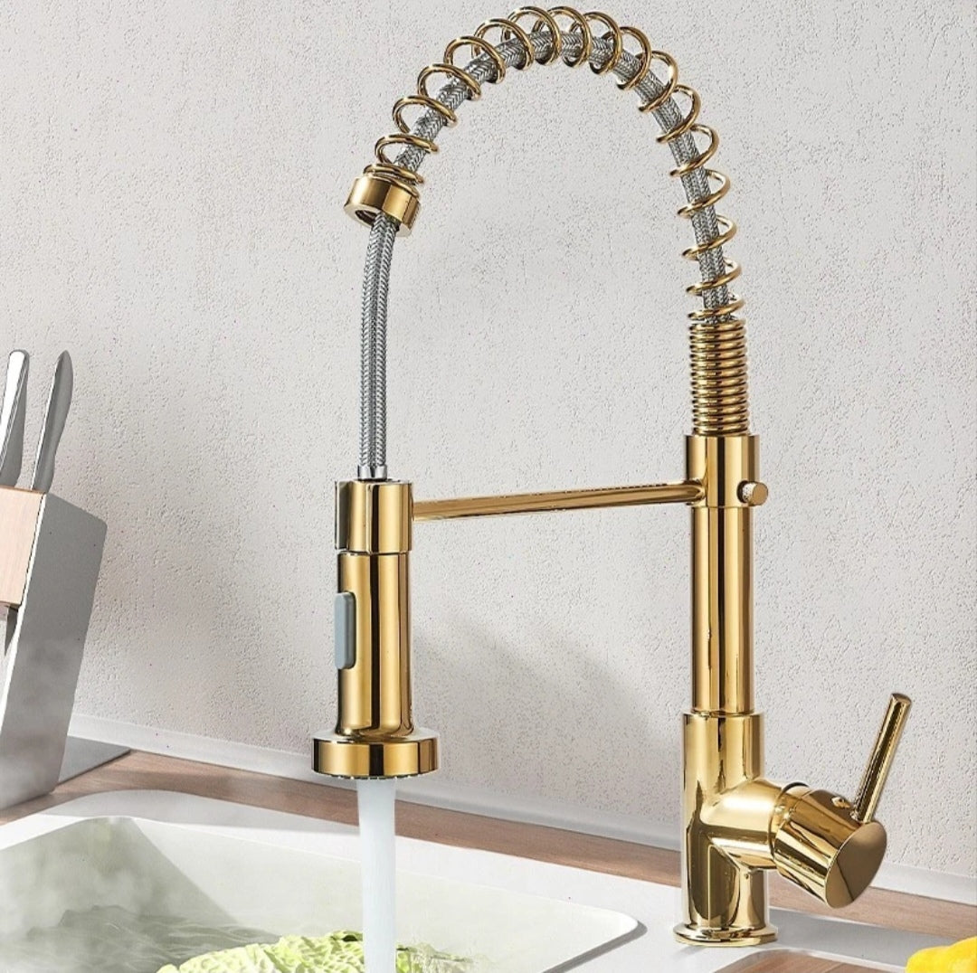 Küchenarmartur Mischbatterie Wasserhahn Gold Design
