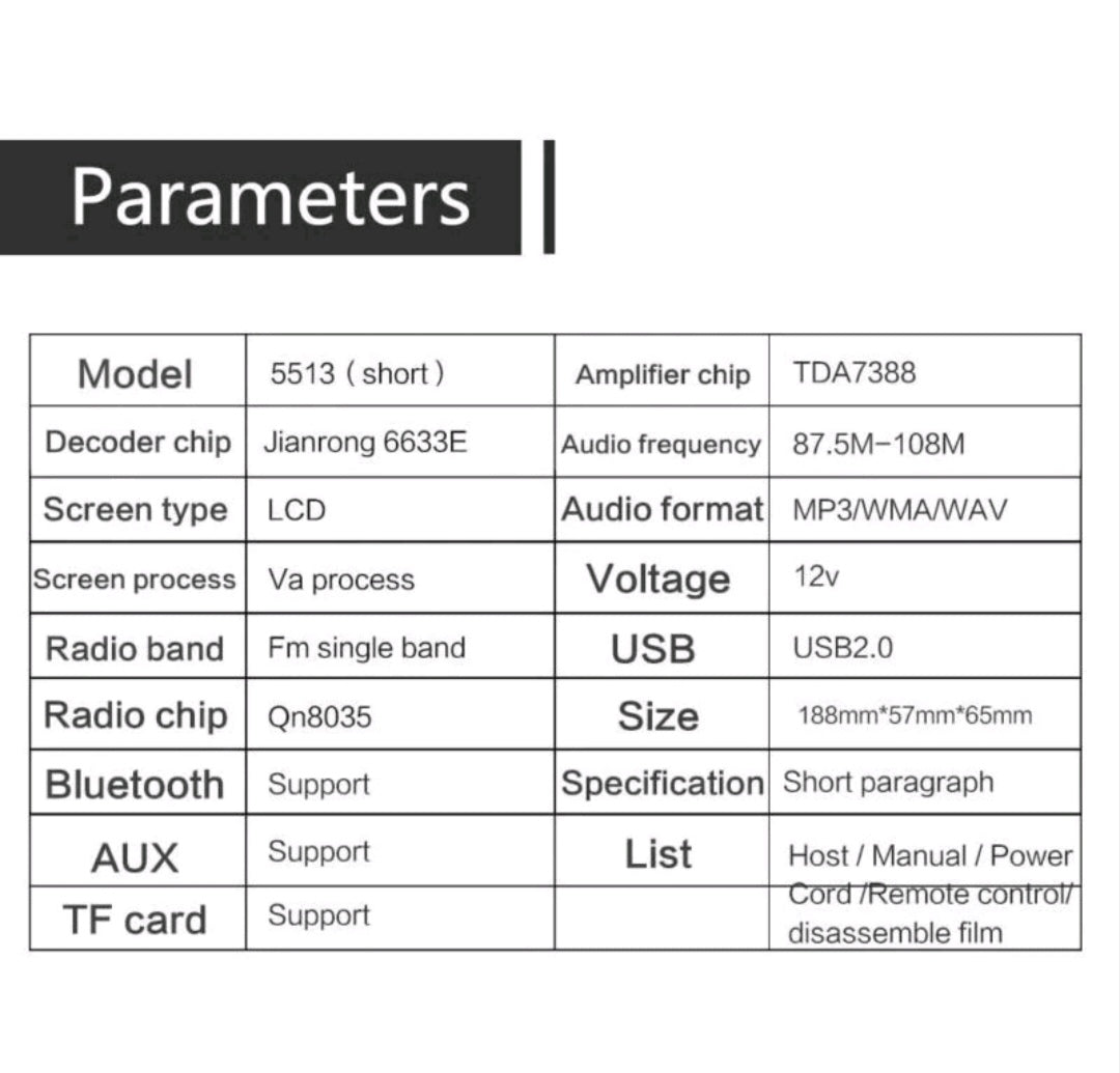 Autoradio Bluetooth Oldtimer Yountimer US Cars DIN 1 Norm