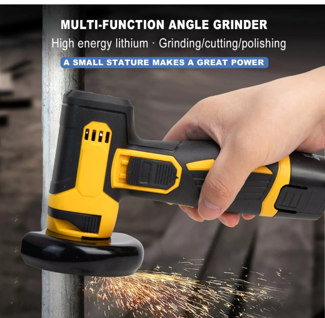 Akku Winkelschleifer Schleifmaschine Flex mit 2 Akkus