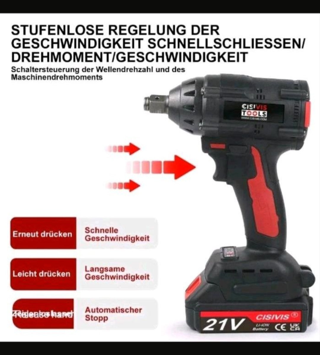 Akku Schlagschrauber mit 2 Akkus und Zubehör