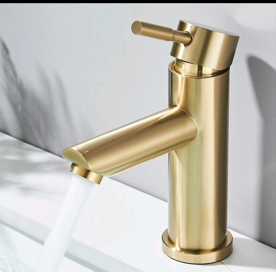 Bad Waschbecken Wasserhahn Armatur Edelstahl Gold Design