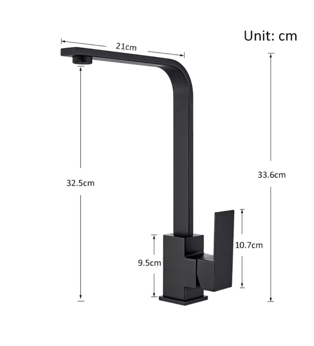 Wasserhahn Küchenarmartur Mischbatterie Schwarz Edelstahl