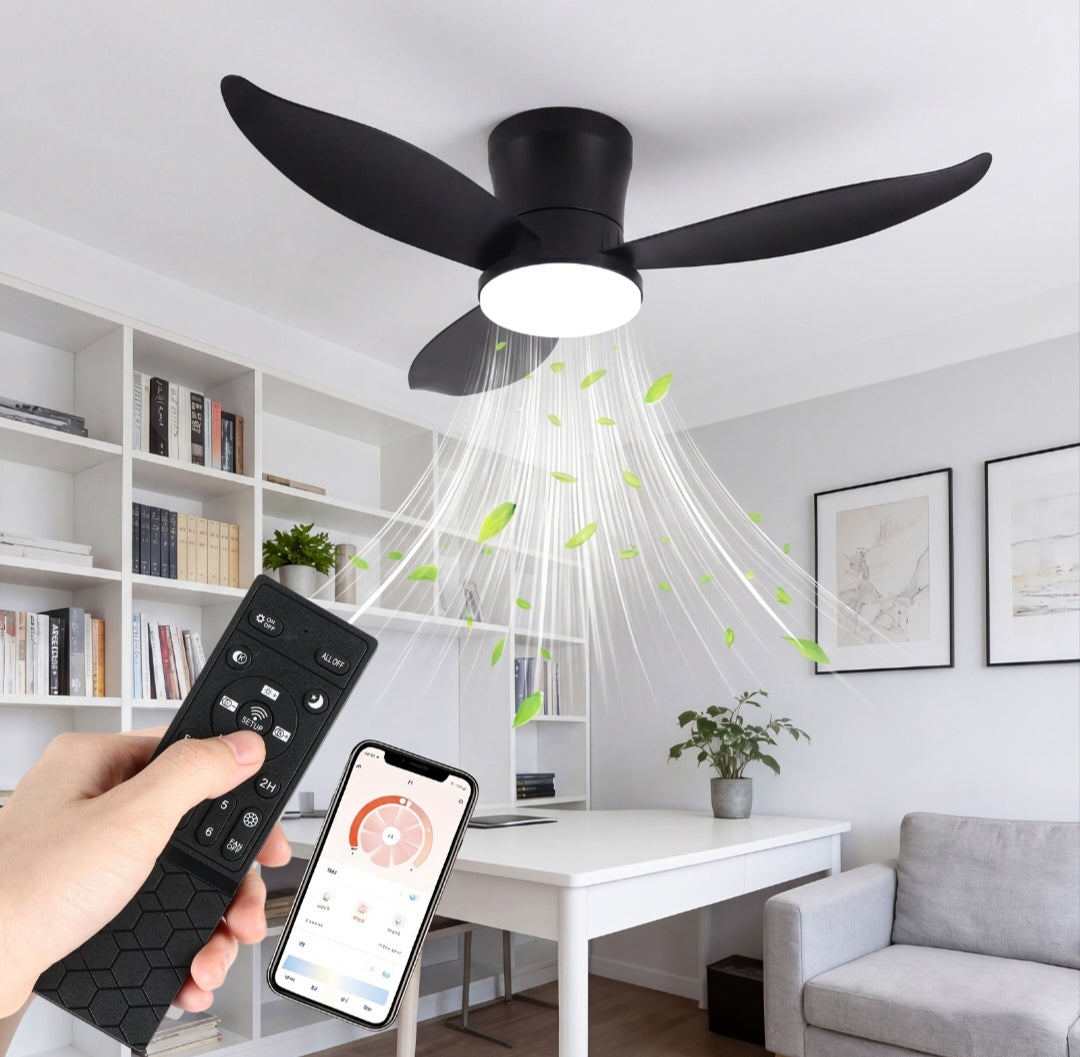 Deckenlampe Deckenventilator Ventilator 95cm App Fernbedienung