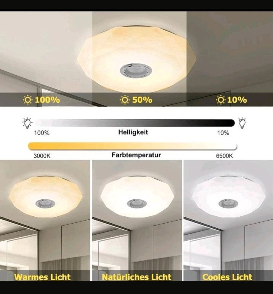 Bluetooth Deckenlampe Deckenleuchte mit Lautsprecher Rgb