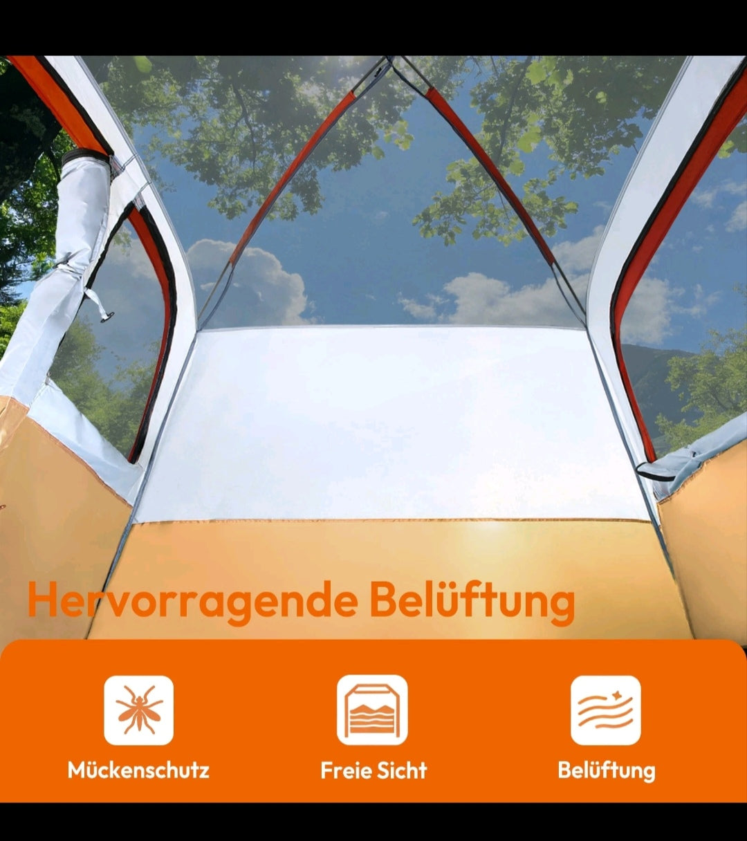 Campingzelt Pop Up Zelt Wurfzelt Familienzelt 4 Personen