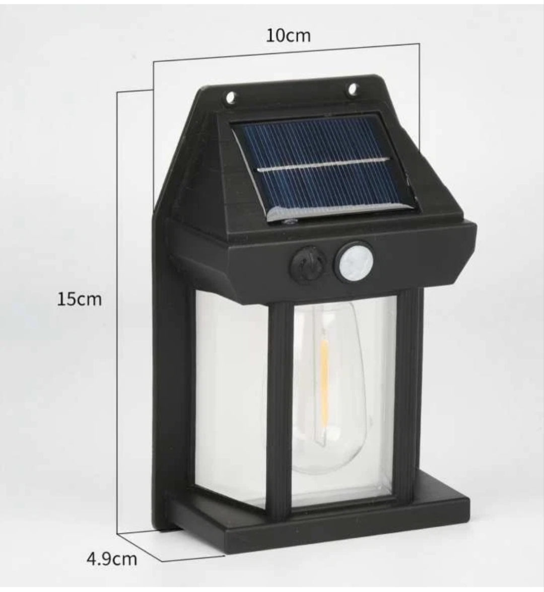 Wandleuchten Wandlampen 2 Stück Solar mit Bewegungsmelder