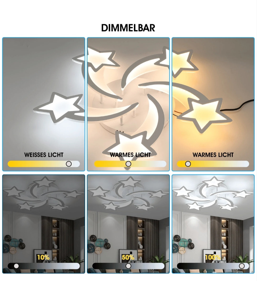 LED Deckenlampe Deckenleuchte Star Design