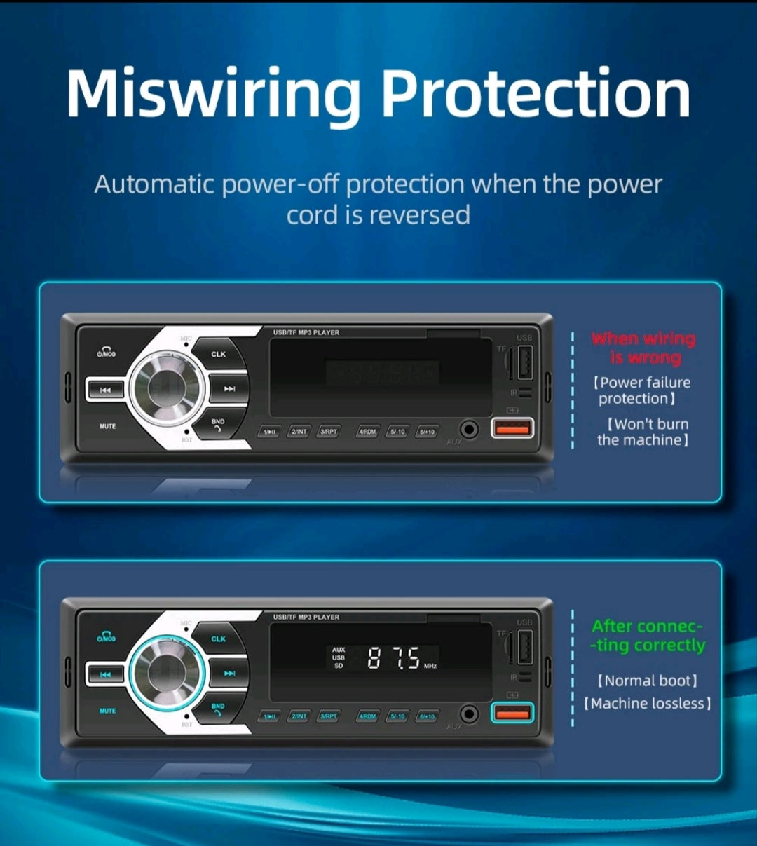 Autoradio Bluetooth Freisprechen Universal Din1 USB Aux SD