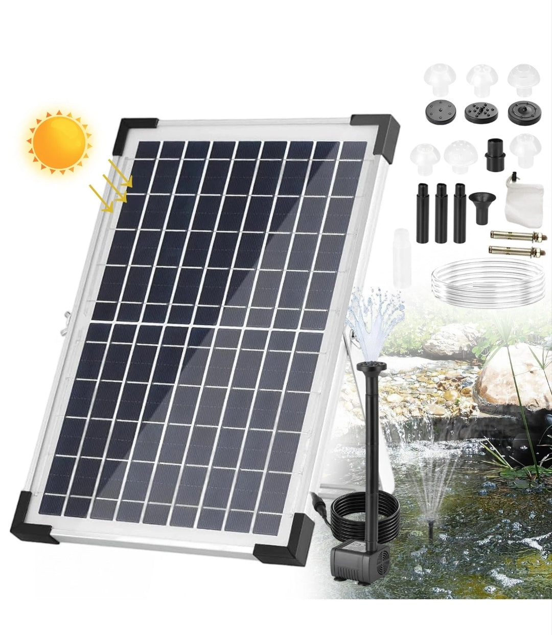 Solar Teichpumpe Brunnenpumpe Gartenpumpe