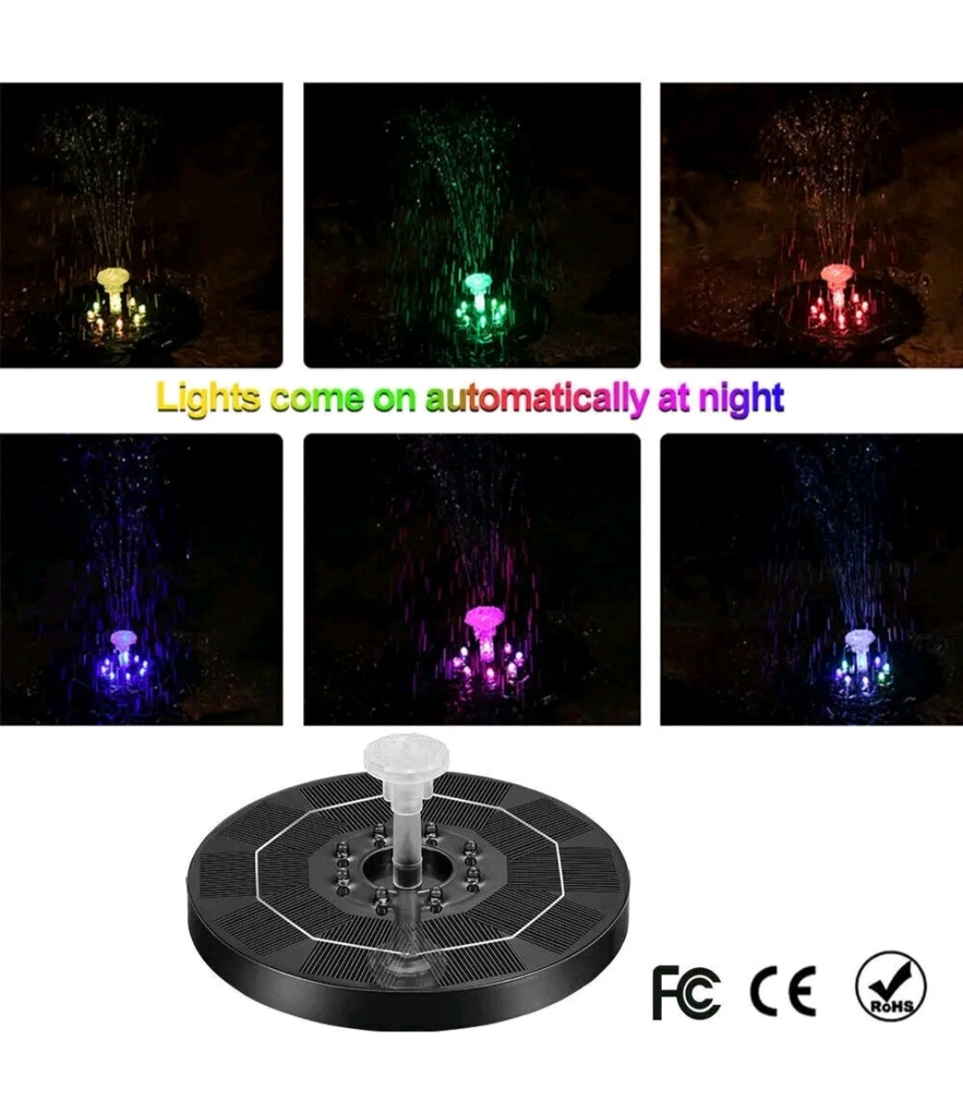 Solar Teichpumpe Brunnenpumpe mit LED