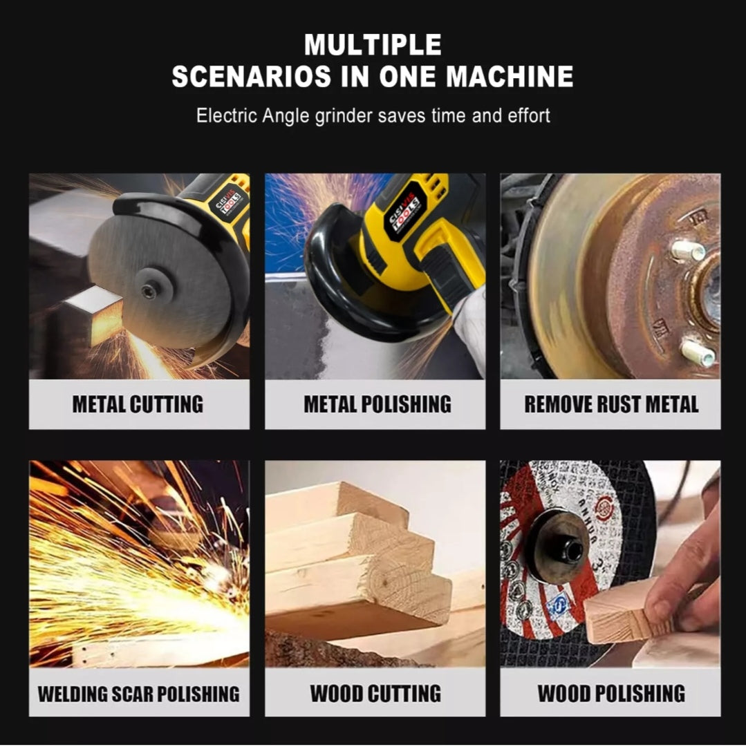 Akku Winkelschleifer Schleifmaschine Flex mit 2 Akkus