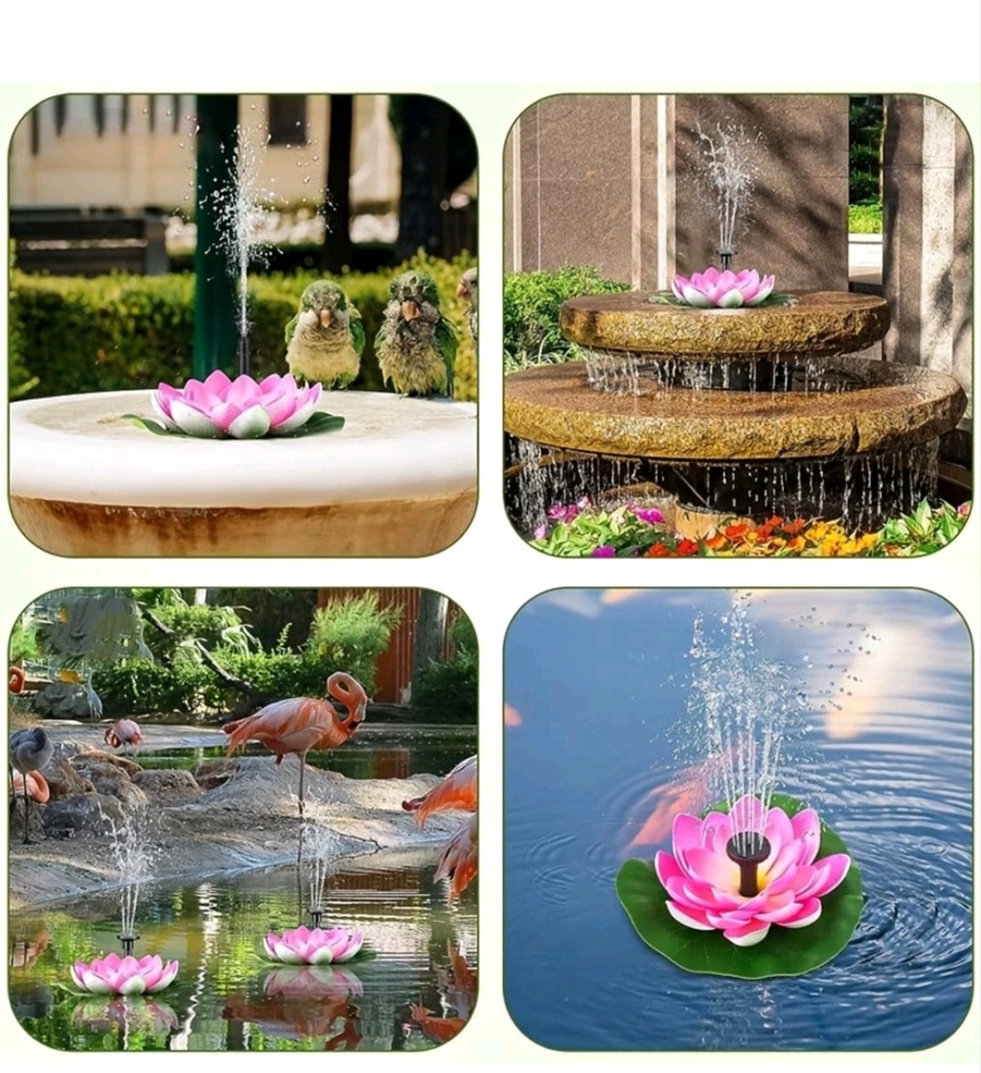 Solar Teichpumpe Brunnenpumpe Gartenpumpe Lotus