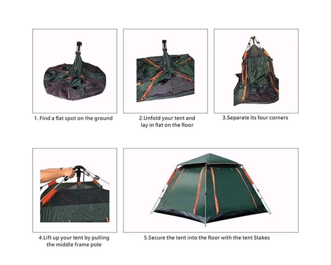 Campingzelt Pop Up Zelt Wurfzelt Wasserfest 3-4 Personen